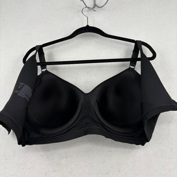 Warners Wireless Lift Bra Size 2XL Black Light Supportive Side Smoothing Panels - Picture 9 of 9